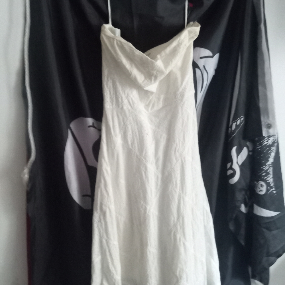 White strapless sundress